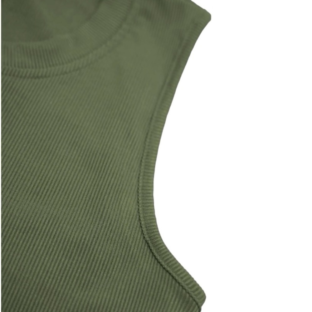 CIDER Sleeveless Wide Leg Jumpsuit Army Green Sz 0XL Viral Blogger Favorite - Picture 5 of 13